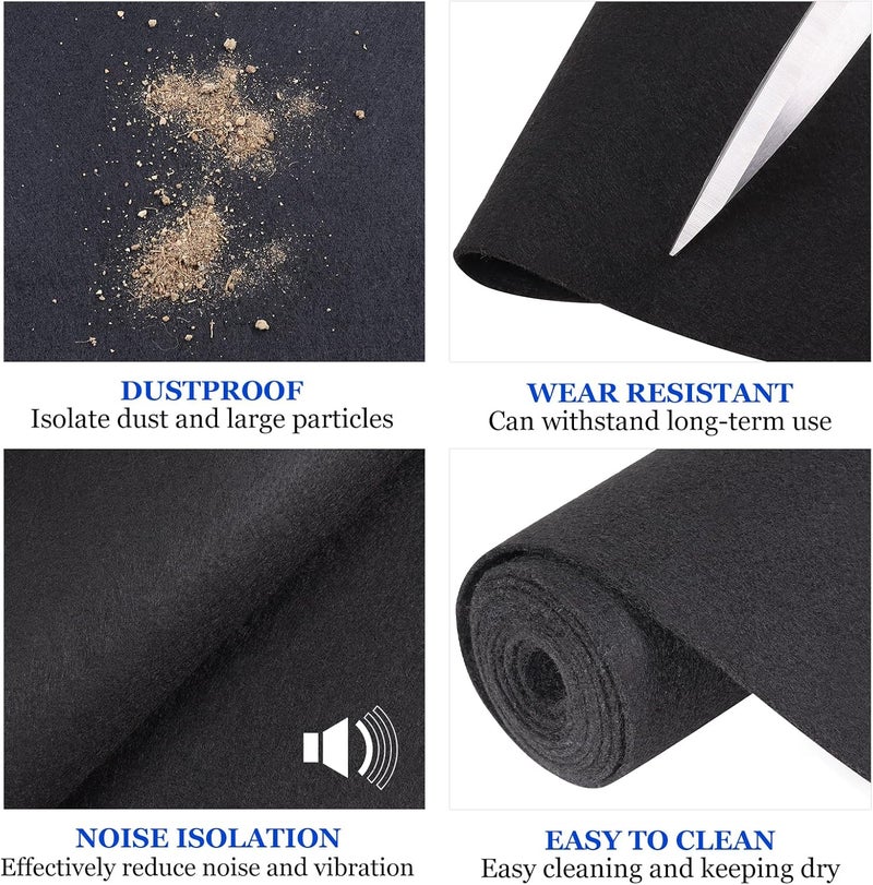 HBU 45" Lx78 W Black Speaker Box Carpet Fabric, Dustproof and Durable Car Carpet for Old Speker,Sub Box,Auto,Boat,Home Cabinet,Cover (Black, 45inchx78inch) - Image 2